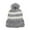 Gray E, variant on Women's Christmas Knit Hat with Faux Fur Pom Pom Warming Jacquard Snowflake Pattern Festive Headwear Khaki A