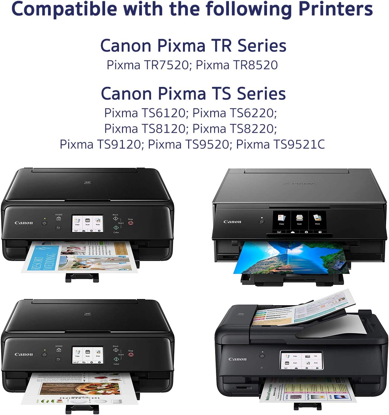3 Inchiostri Neri Compatibili PGI-280XXL Con LED Per Canon PGBK TR7520 TS8520