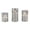 Silver, variant on Stonebriar Collection Flameless LED Pillar Amber Luster Glass Hurricane with Timer and Remote
