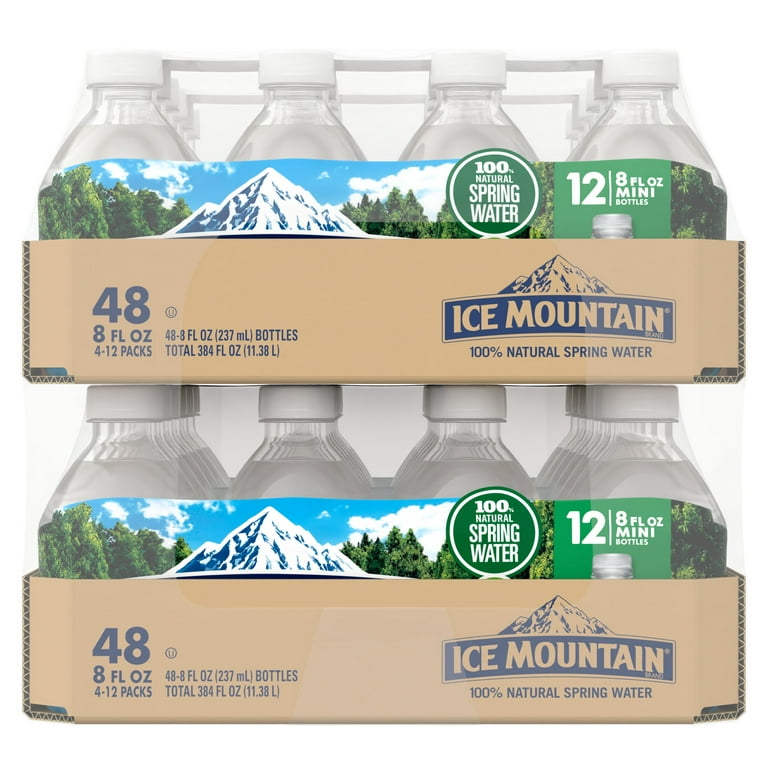 DEER PARK Brand 100% Natural Spring Water, 8-ounce mini plastic bottles  (Pack of 12)