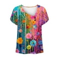 thumbnail image 4 of Womens Summer Tops Dressy Casual Sexy Plus Size Blouses for Women 3X Warehouse Today Shipping, 4 of 5