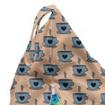 thumbnail image 5 of Coffee Lounger Chair Bag, Cup of Hot Beverages Steaming with Heart Motifs Rhythmic Pattern, High Capacity Storage with Handle Container, Lounger Size, Blue Grey Dark Taupe, by Ambesonne, 5 of 5