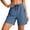 #03 Blue 【Mix & Match: Stock Up on Your Favorite Colors】, variant on Women's Lightweight Nylon Spandex Workwear Shorts, Elastic Waist Tummy Control with Zippered Pockets, Quick Dry Breathable Stretch, Outdoor Leisure Hiking Running | TruBelle,Army Green L