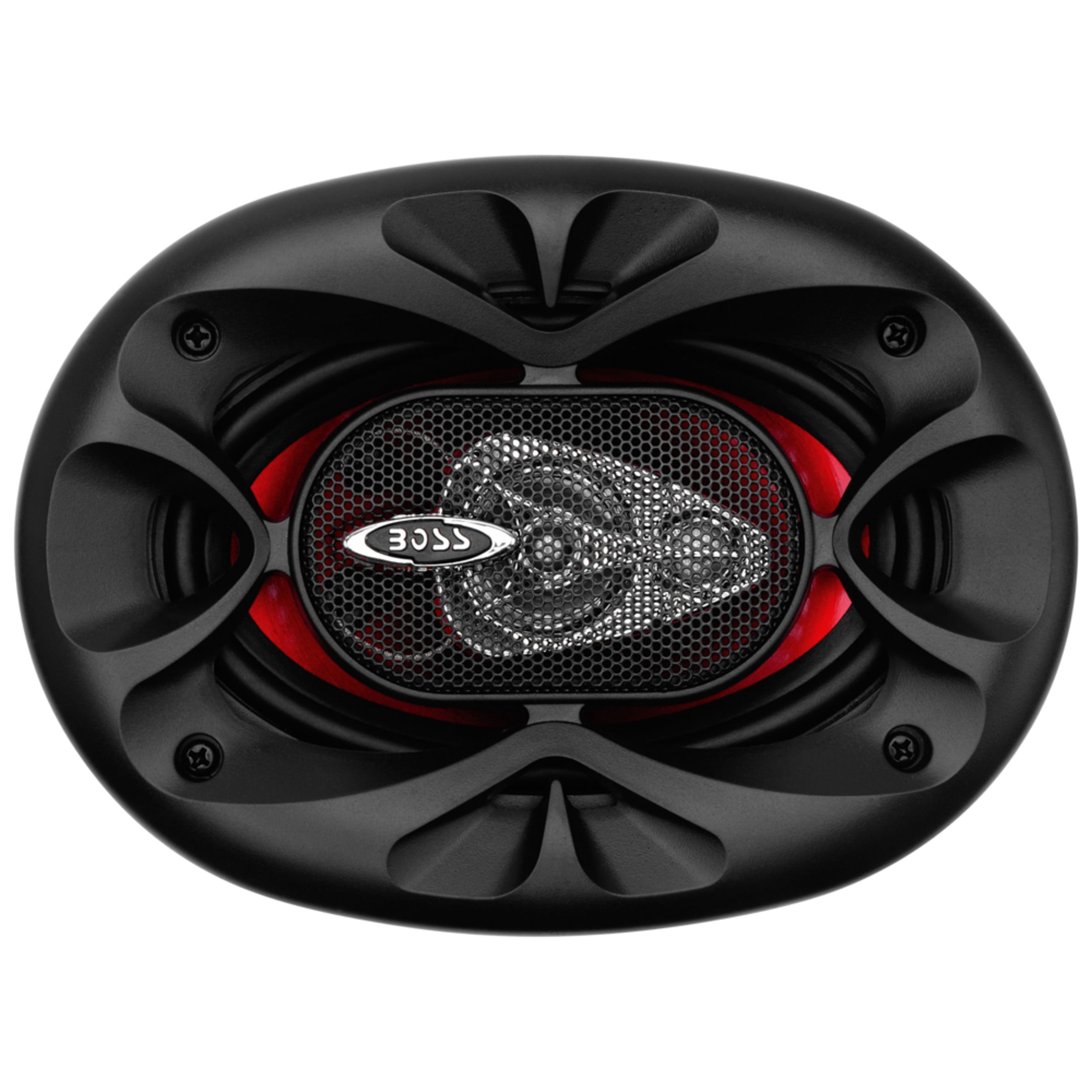 BOSS Audio Systems CH4630 Chaos Series 4 x 6 inch Car Door Speakers - 250 Watts Max (per pair), Coaxial, 3 Way, Full Range, 4 Ohms, Sold in Pairs, Bocinas Para Carro