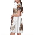 thumbnail image 2 of Vsdgher Robes Midi Maxi Décontractées Été 2025 pour Femmes Manches Courtes Col Rond Robe de Plage, 2 of 6