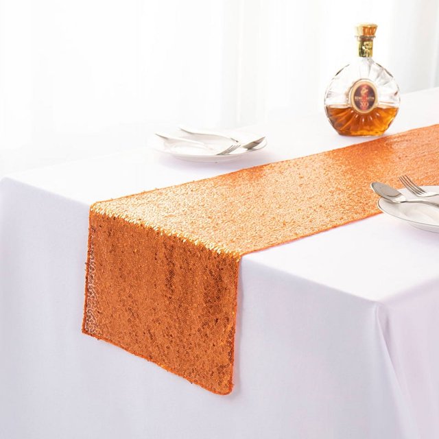Chemin de Table « Nappe à Paillettes Dorées Ruban de Table »