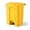 Yellow, variant on Step-On Trash Can with Lid, Plastic Waste Bin, Foot Pedal Operation (Blue, 23 Gallon)