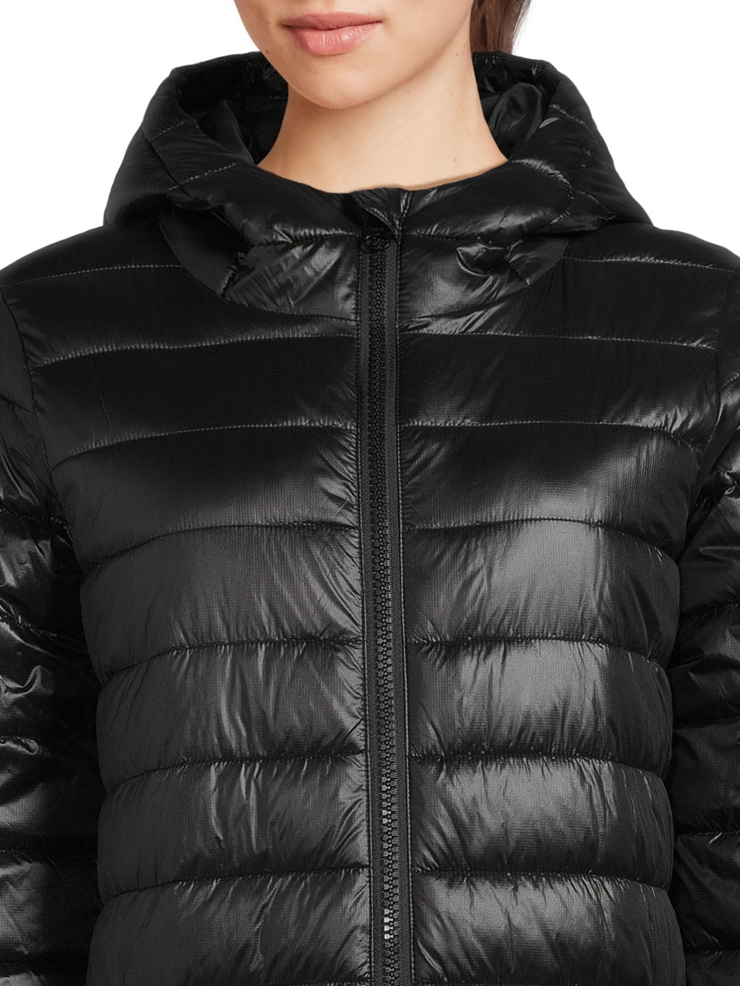 Swiss Tech Hooded Mid Length Puffer Polyester, Outerwear Jackets (Women's), Sizes XS-3X