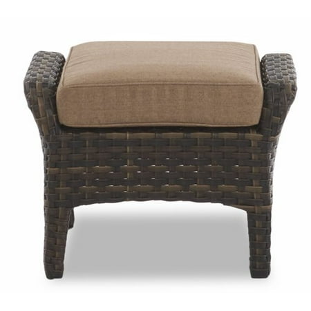Fleur De Lis Living Rouse Outdoor Ottoman with Cushion