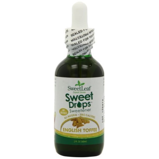 sweetleaf sweet drops liquid stevia sweetener, english toffee, 2 ounce