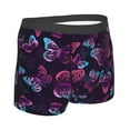 thumbnail image 3 of Haiem Purple Butterfly Men's Boxer Briefs, Every Day Comfort Stretch Cotton Moisture-Wicking Underwear-X-Large, 3 of 9