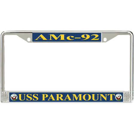 USS Paramount AMc-92 License Plate Frame