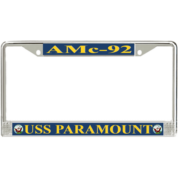USS Paramount AMc-92 License Plate Frame