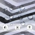 thumbnail image 5 of Grey Black Stall Small Half Size Shower Curtain 36x72 Inch Chevron Herringbone Ombre Striped Geometric Single Narrow Walkin Standing Dorm Decor Fabric Bathroom Polyester Waterproof, 5 of 6