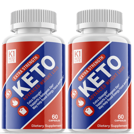 (2 Pack) K1 Keto Life - Supplement for Weight Loss - Energy & Focus Boosting Dietary Supplements for Weight Management & Metabolism - Advanced Fat Burn Raspberry Ketones Pills - 120 Capsules