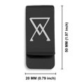 thumbnail image 2 of Stainless Steel Arsenic Alchemy Symbol Classic Slim Money Clip Credit Card Holder, 2 of 2