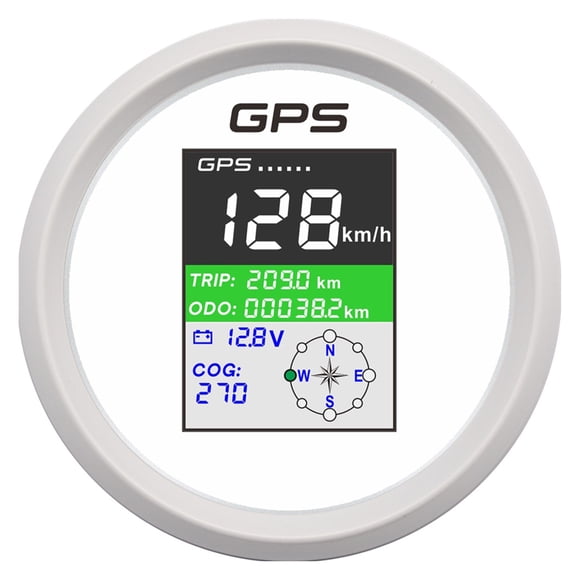 85mm Digital GPS Speedometer Gauge Waterproof TFT Screen MPH Knots Km/h Adjusted GPS Antenna For Boat Car Motorcycle Odometer ,High Precision