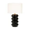 thumbnail image 4 of Sagebrook Home Neutral Textured Modern Ceramic, Bubble Table Lamp, Black, 4 of 9
