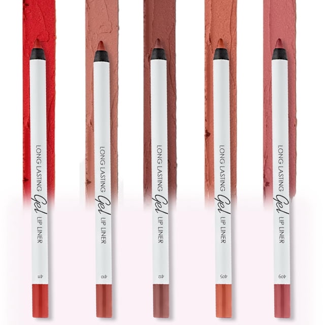Set de lápices delineadores de labios en gel Lamel Matte, 5 unidades, Longwear Nude