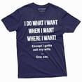 thumbnail image 5 of Men's Funny shirt let me ask my wife Husband gift T-shirt Father's day Christmas Birthday gift (4X-Large Military Green), 5 of 7