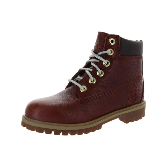 Timberland Boys Big Kid Leather Ankle Boots Brown 4 Medium (D) Big Kid