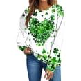 thumbnail image 5 of Taqqpue St. Patrick's Day Sweatshirt for Women Irish Shamrock Pullover Shirts Tops Raglan Sleeve Leaf Clover Shirt,Women Cute Crewneck Long Sleeve Shirts, 5 of 6