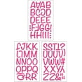 thumbnail image 2 of SEI 1.75 inch Iron-on T-Shirt Letters, Friendly Letters Flock Heat Transfers, Pink, 2 of 4