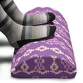 thumbnail image 3 of Purple Foot Rest, Retro Patterns Abstract Psychedelic Motifs Geometrical Shapes, Non-Slip Backing Adjustable Ergonomic Memory Foam Leg Support for Office, Violet Blush, by Ambesonne, 3 of 5
