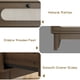 thumbnail image 4 of Yeshouse Mesita de Noche de Ratán con Cajones, Mueble Decorativo Moderno de Granja, Paneles Estrechos de Madera Veteada, 4 of 7