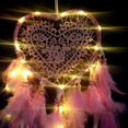 thumbnail image 4 of Feather Dream Catcher, Feather Dream Catcher With Led Light, Heart Shape, Handmade Exquisite Feather, 4 of 4