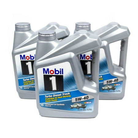 Mobil 1 120782 5W-40 Turbo Diesel Synthetic Motor Oil - 1 Gallon (Pack of (Best Oil For Turbo Cars)