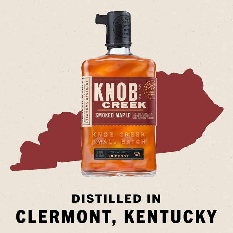 Knob Creek Smoked Maple Flavored Whiskey, 750 ml Bottle, 45% ABV