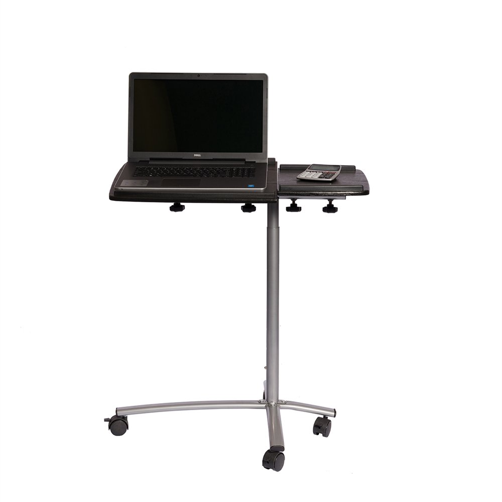 Rolling Adjustable Laptop Cart. Color Espresso