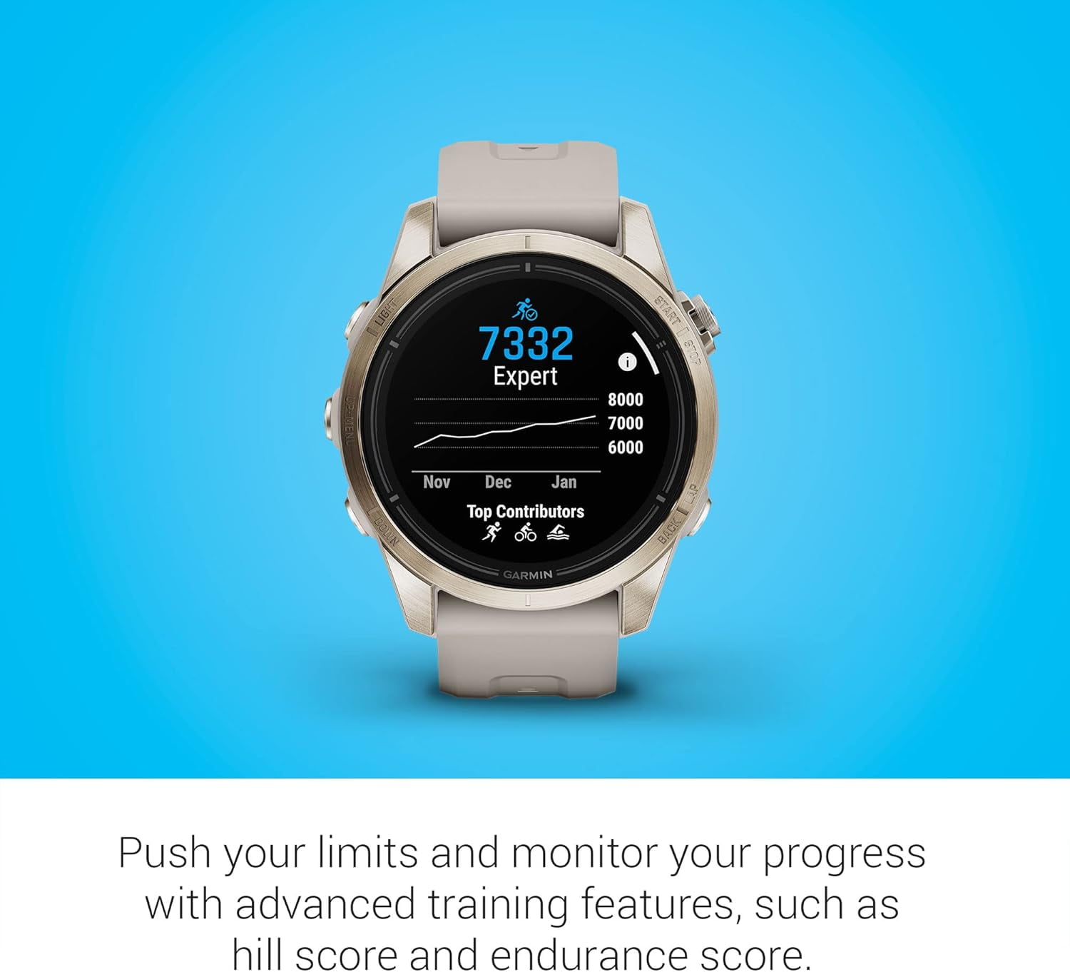 Garmin, GARM-epixPro2-Sand-RN, Epix Pro, Gen 2, Beige, 42mm GPS Smartwatch with Flashlight