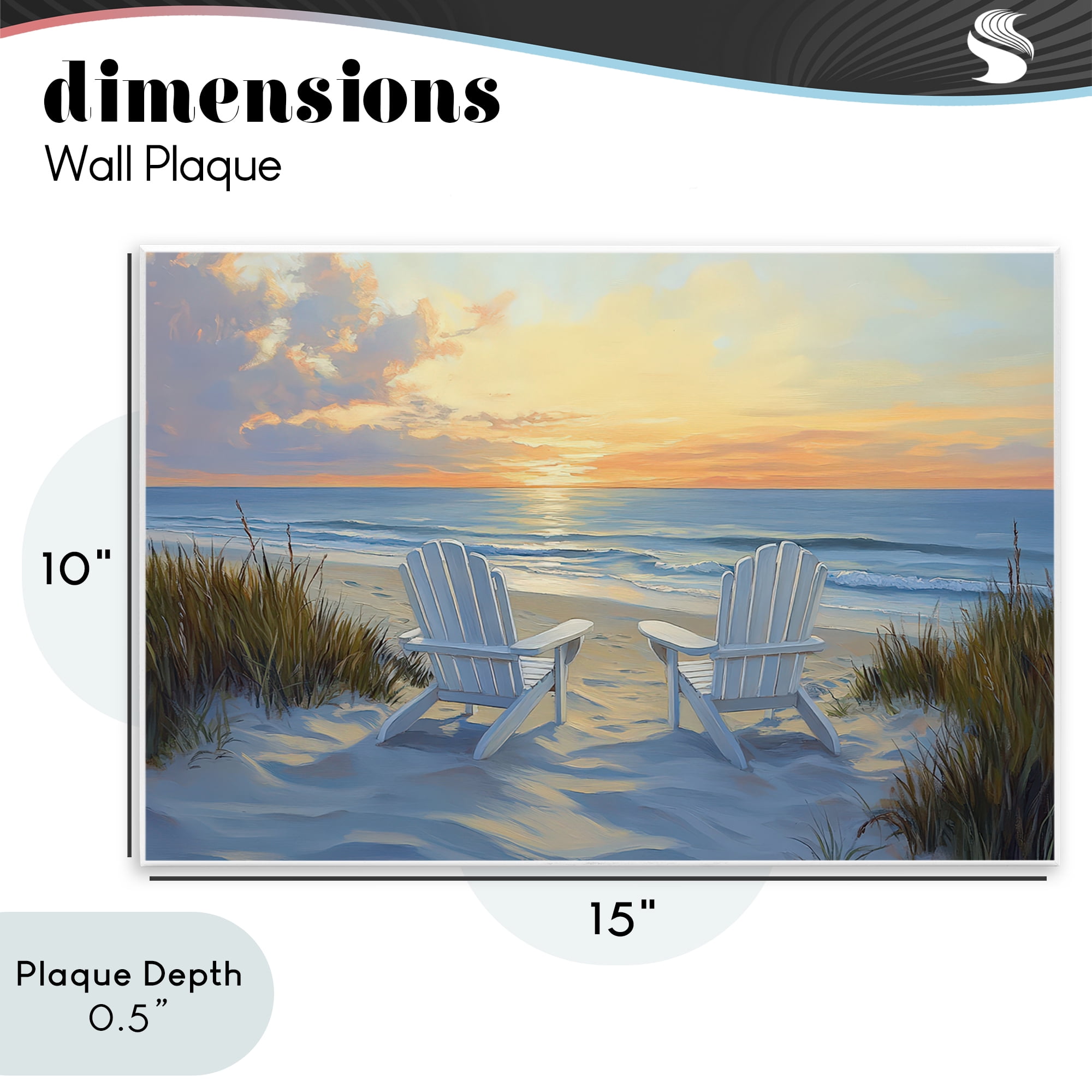 Stupell Industries Calm Beach Sunset Overlook Wall Plaque Art, design by Petal Prints Design