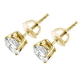 thumbnail image 3 of Pompeii 1 Ct TDW Diamond Studs Earrings in 14K Yellow Gold with Screw Backs (H-I,I2-I3), 3 of 4