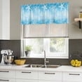 thumbnail image 4 of 2 Pack Valances for Window, Blue Ombre Coastal Short Curtains for Kitchen Bedroom Living Room, Sea Nautical Summer Beach Starfish Coral Rod Pocket Small Window Treatment Valance Drapes 42 x 18 Inch, 4 of 8