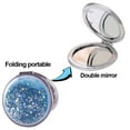 thumbnail image 3 of Mirror Pocket Mini Quicksand Makeup Mirror Portable Double Sided Mirror, 3 of 5