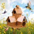 thumbnail image 2 of Zmeidao Metal Bird House with Poles - Outdoor Metal Bird House Stake Bird House, DIY Detachable Parts Stand for Patio Backyard Garden Outside Decoration for Birdhouse Lovers, 2 of 6
