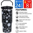 thumbnail image 3 of Goth Gothic Tumbler with Handle and Silicone Straws - 30 Oz Goth Gothic Cups Insulated Tumbler - Goth Gothic Cup Gift for Women, 3 of 6