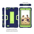thumbnail image 5 of SOATUTO for All-New Fire 7 2019/2017(9th Gen,7th Gen)Tablet,Heavy-Duty Drop-Proof and Shock-Resistant Rugged Hybrid with Built-in Stand Case - Navy+Green, 5 of 7