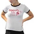 thumbnail image 2 of Candy Cane Cutie Ringer Tee Shirt Unisex Large White/Black, 2 of 5
