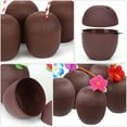 thumbnail image 4 of ELAYARD Plastic Coconut-Shaped Cup Coffee with Straw for Hawaiian Party and Kitchen Use, 4 of 8