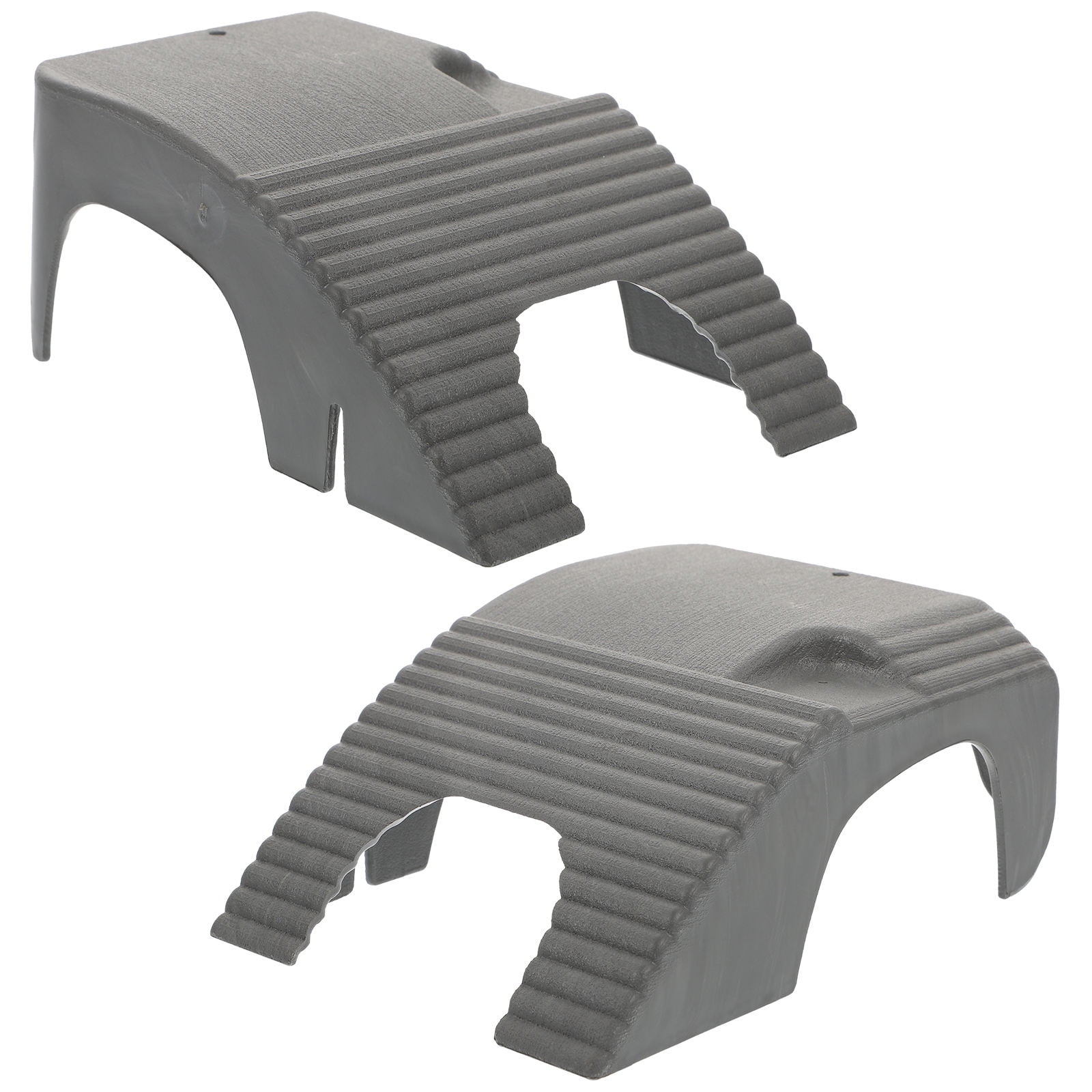 Luxshiny Dark Grey ABS Turtle Floating Platform for Aquarium Relaxation - 2 Pieces Floating Turtle Dock