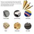 thumbnail image 2 of 4-20mm HSS Step Drill Bit Straight Groove Step Drill Bit Titanium Coated Wood Metal Hole Cutter Core Drill Bit Metric, 2 of 7