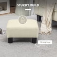 thumbnail image 3 of HOMCOM Ottoman Foot Rest, Small Foot Stool with Linen Fabric Upholstery, 3 of 8