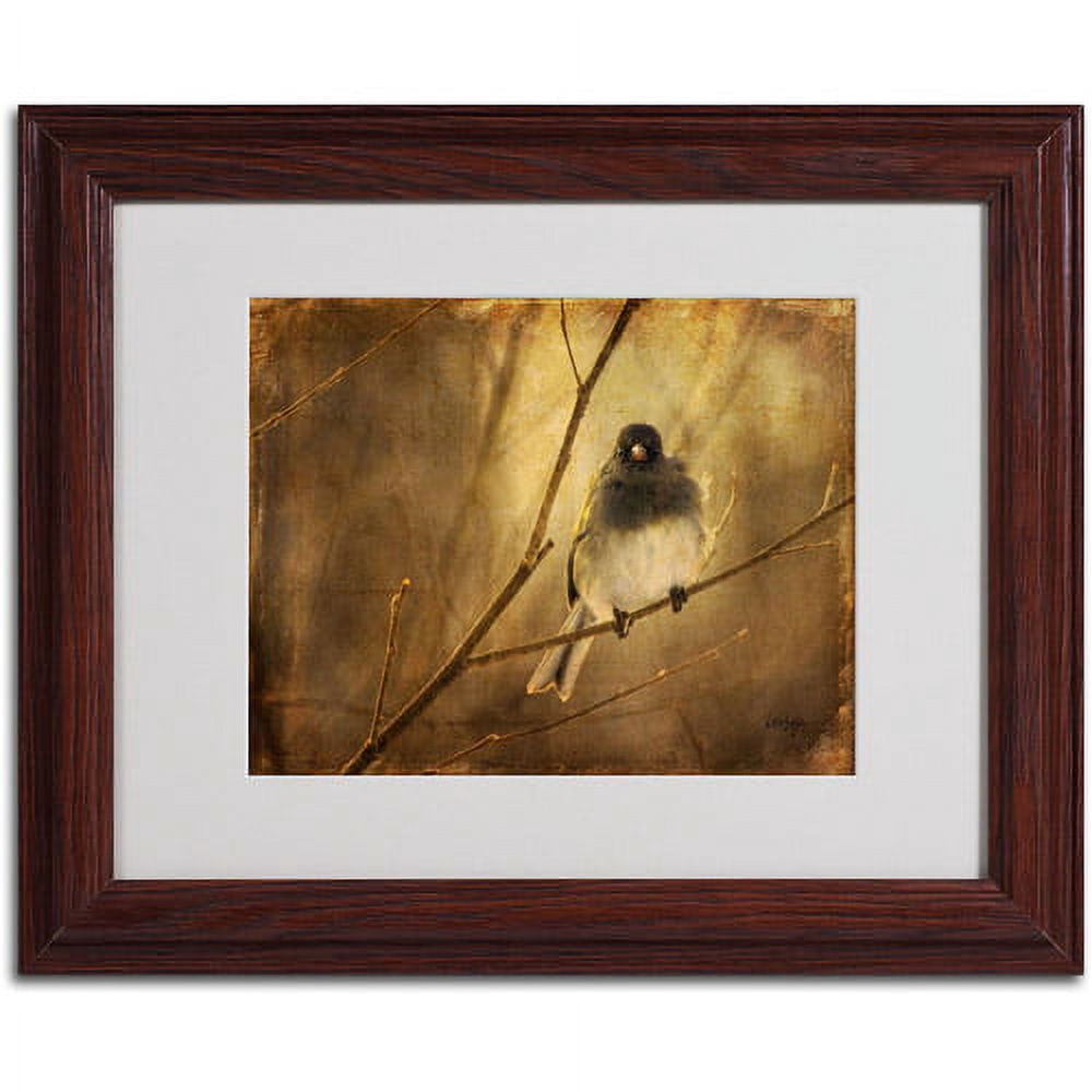 Trademark Fine Art 'Backlit Birdie Being Buffeted' Matted Framed Art by Lois Bryan