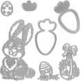 thumbnail image 1 of GFDYREE Easter Rabbit Carrot Metal Cutting Dies Stencil Template Molds, Embossing Tool Die Cuts for Card Making Album Paper Scrapbooking DIY Décor Dies Craft, 1 of 6