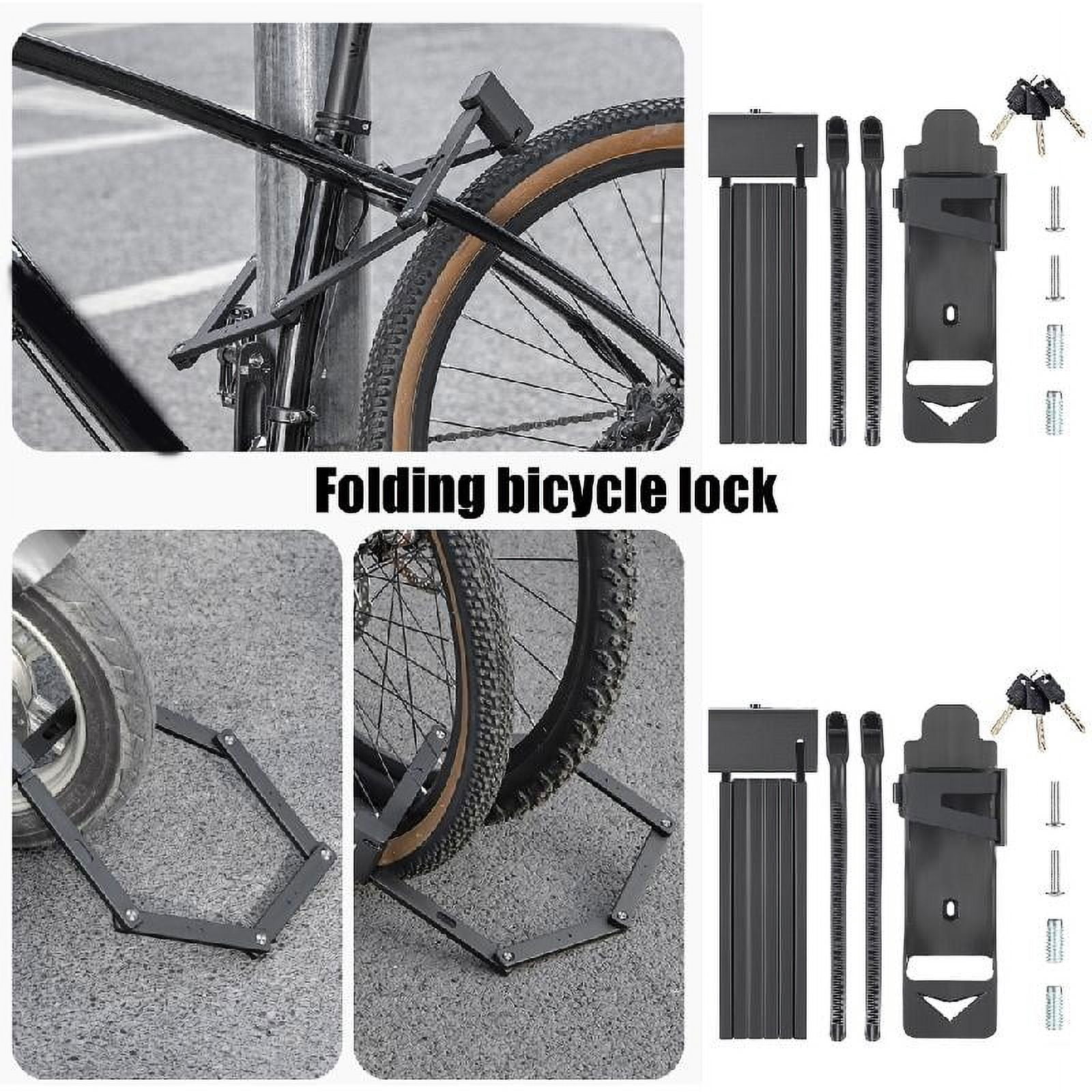 Zeiwohndc Bicycles Scooter Motorcycle Folding Lock with Key AntiTheft Cycling Lock