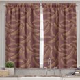 thumbnail image 2 of Ambesonne Banana Valance & Curtain, Outline Drawings Long Fruits, 55"x36", Pale Maroon and Mustard, 2 of 7